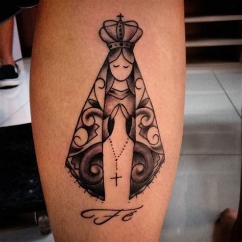 tatuagem nossa senhora aparecida sombreada Tatuagem de Nossa Senhora Aparecida grande
